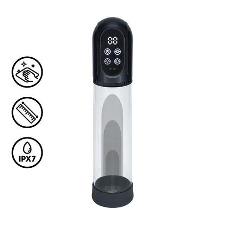 Penispumpe Engage automatisch wasserdicht mit Masturbator Schwarz
