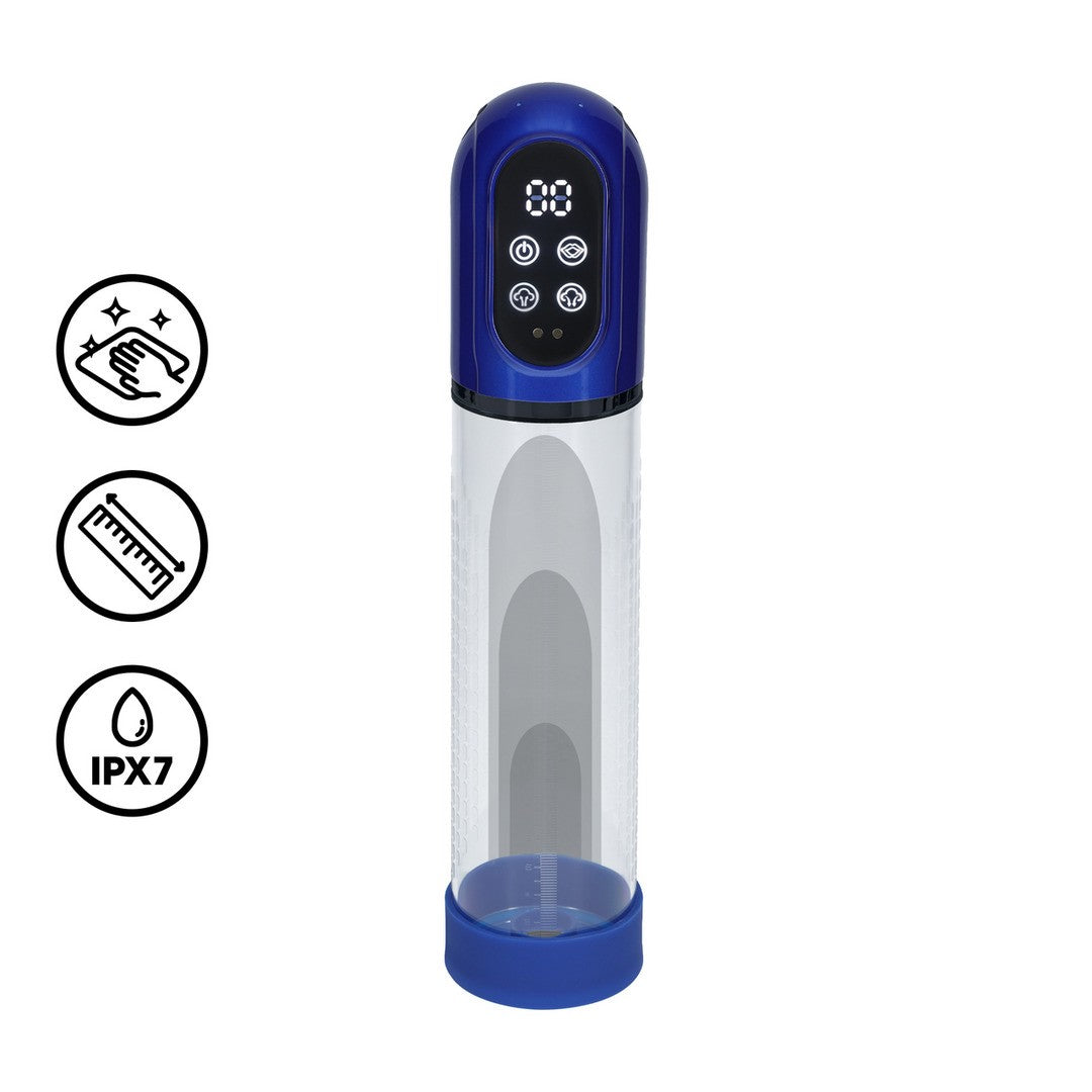 Penispumpe Engage automatisch wasserdicht mit Masturbator Blau