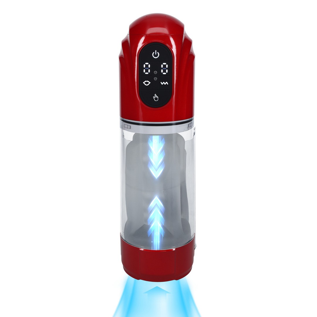Masturbator-Pumpe Technothrust automatisch wasserdicht Rot