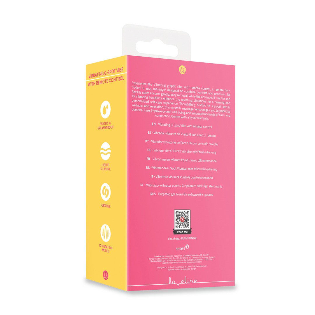 G-Punkt-Vibrator mit Fernbedienung Rosa