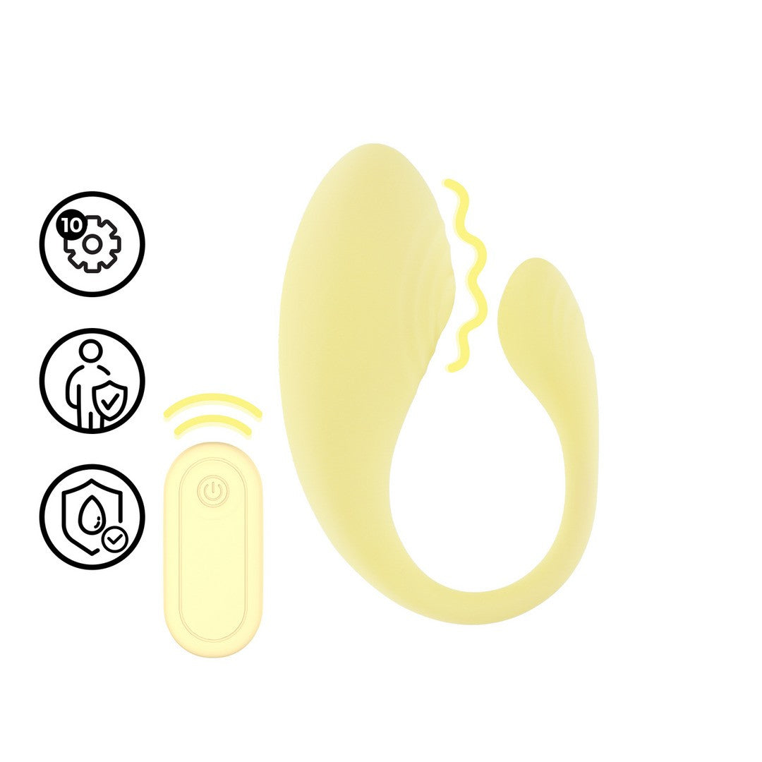 G-Punkt-Vibrator mit Fernbedienung Gelb