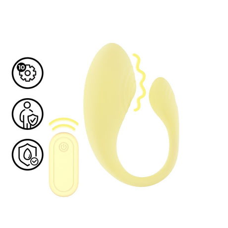 G-Punkt-Vibrator mit Fernbedienung Gelb