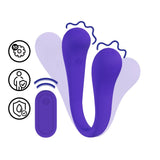 Vibrator doppelseitig biegsam mit Fernbedienung Lila