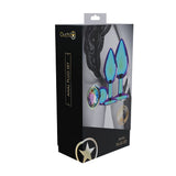 Analplug-Set Venice aus Metall 3-teilig Blau 3,2 x Ø 2,8 cm