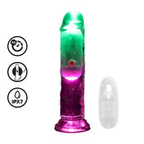 Realistischer Vibrator mit LED und Fernbedienung 15 cm