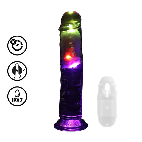 Realistischer Vibrator mit LED 20 cm