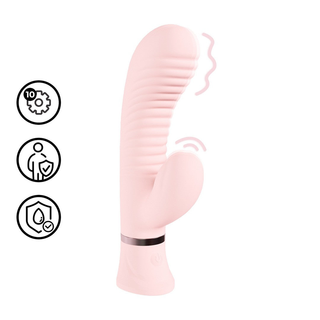 Rabbit-Vibrator Mystique gerippt Rosa