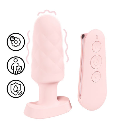 Analvibrator Velvet mit Fernbedienung Rosa