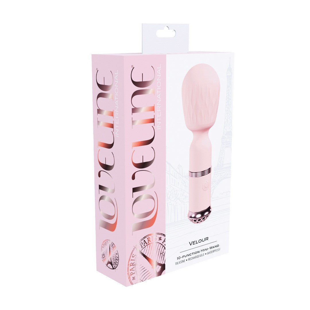 Mini-Massagestab Velour Rosa