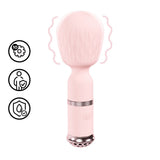 Mini-Massagestab Velour Rosa