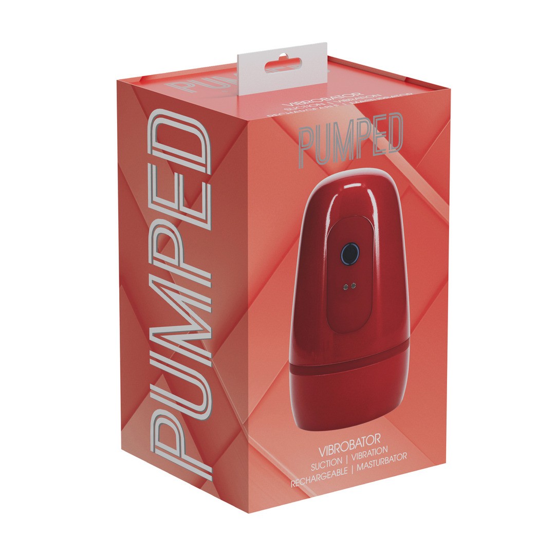 Masturbator-Pumpe Pulsar mit Unterdruck und Vibration Rot