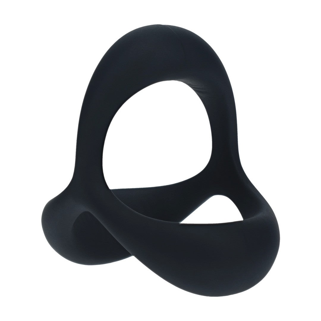 Penisring Tri O Ergo aus Silikon Schwarz