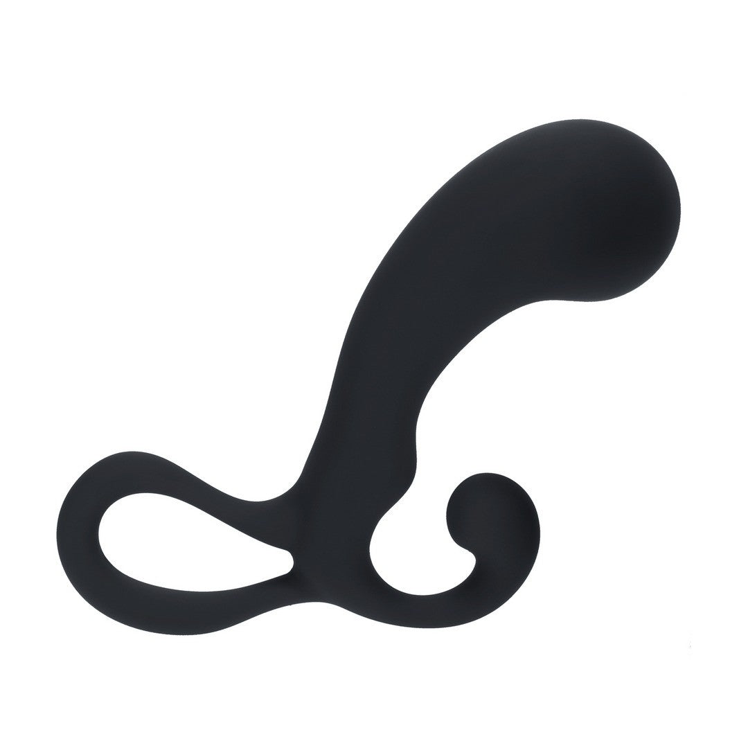 Prostata-Stimulator Bulb aus Silikon mit Schlaufe Schwarz M