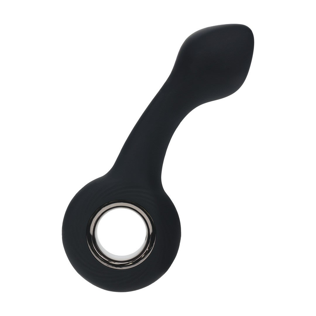 Prostata-Vibrator Bulb aus Silikon mit Schlaufe Schwarz