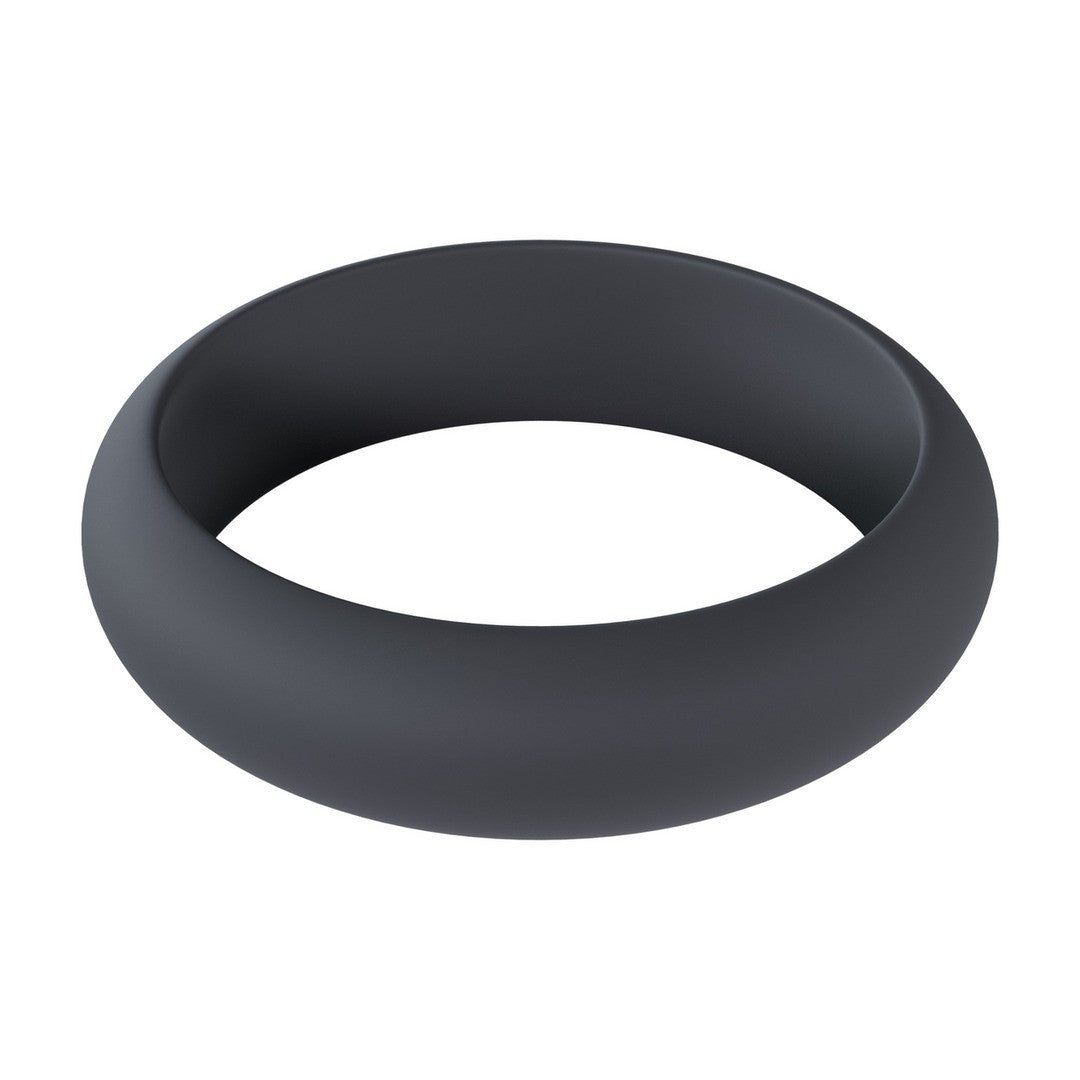 Penisring Wide O aus Silikon Schwarz L Ø 4,2 cm