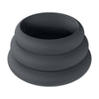 Penisring-Set Wide O aus Silikon 3-teilig Schwarz S/M/L