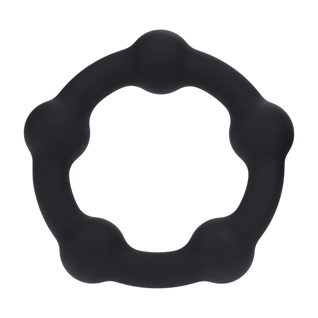 Penisring mit Perlen Schwarz L Ø 4,5 cm