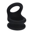 Penisring Wide Double O aus Silikon Schwarz M 5,5 x 5,5 cm