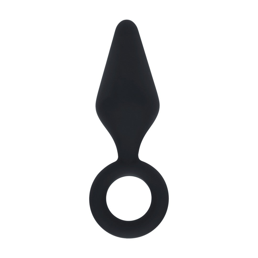 Analplug aus Silikon Schwarz S