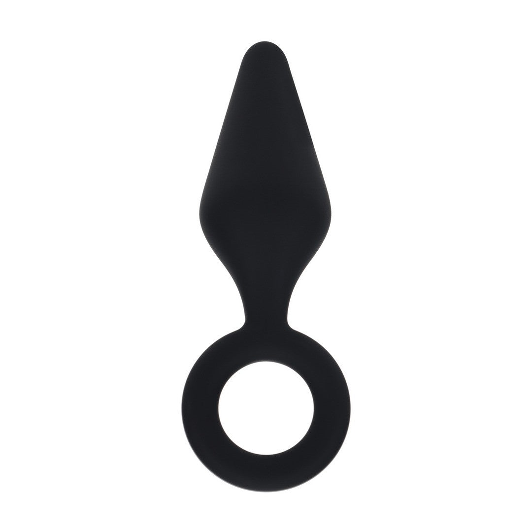 Analplug aus Silikon Schwarz L