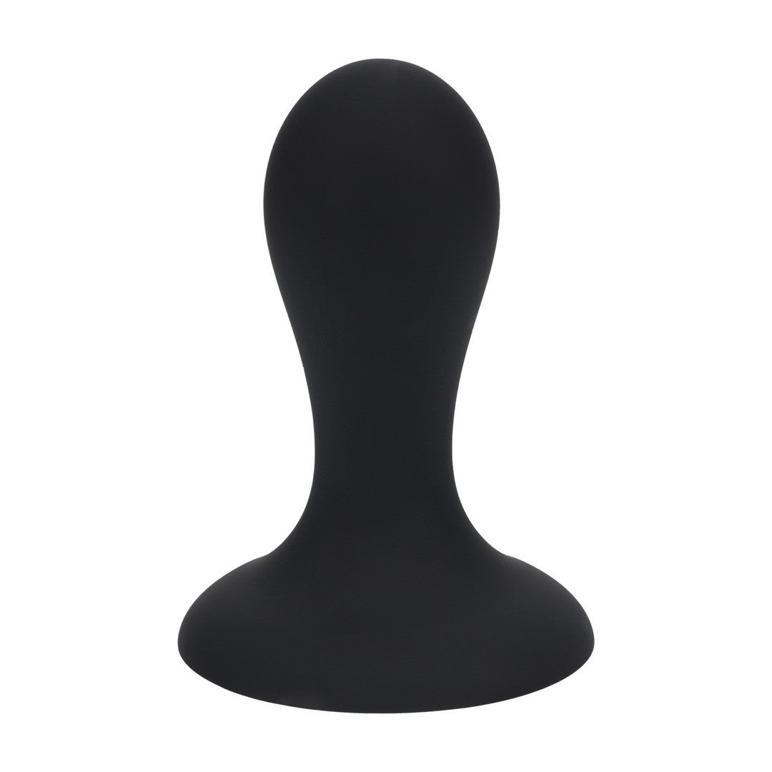 Analplug aus Flüssigsilikon mit Rasselkugel Schwarz S
