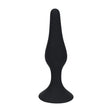 Analplug Slim aus Silikon Schwarz M 10 x 3 cm
