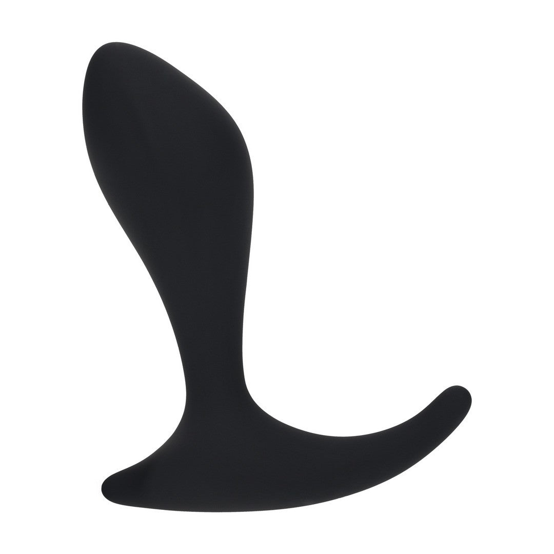 Prostata-Stimulator aus Silikon mit Rillen Schwarz