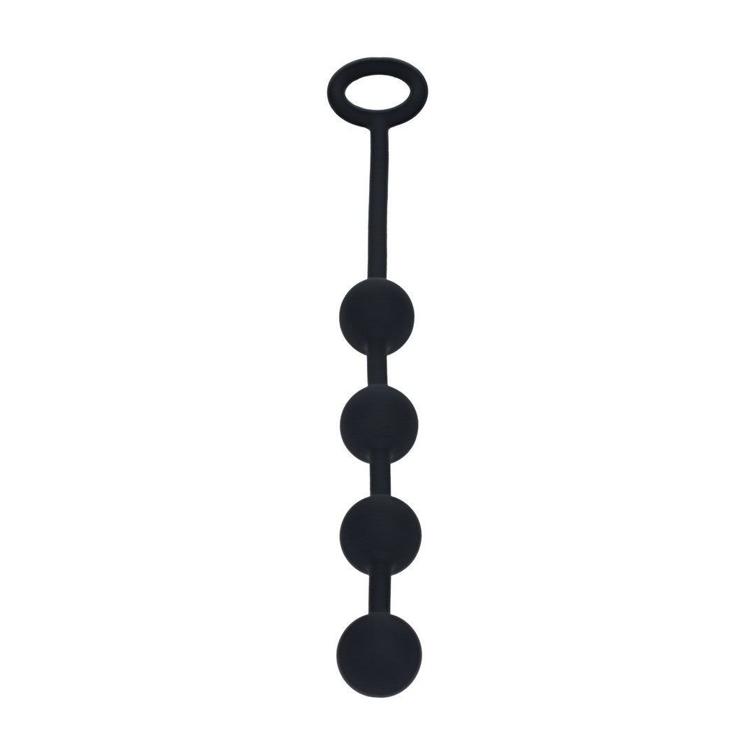 Analkette aus Silikon rund Schwarz S Ø 2 cm