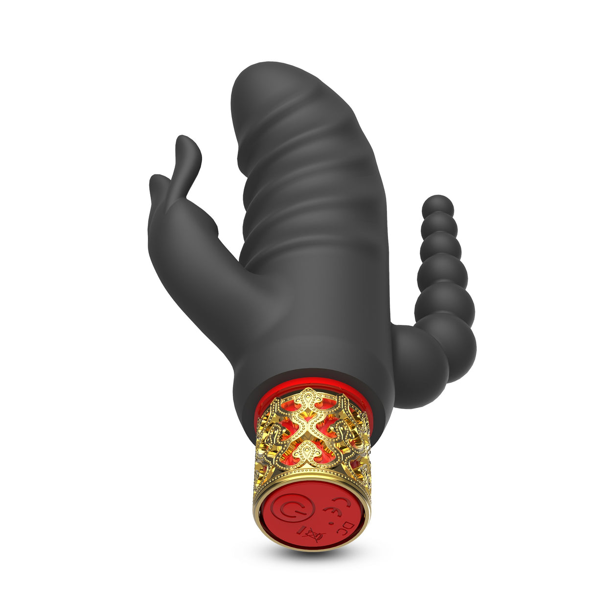 Vibrator Romanov mit abnehmbarer Silikonhülle Schwarz
