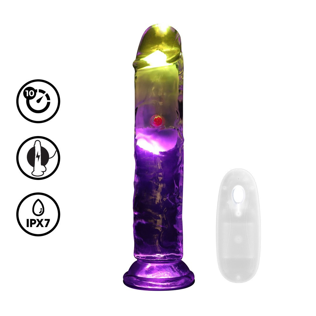 Realistischer Vibrator mit LED 18 cm
