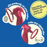 Auflegevibrator Saci mit Saugfunktion Transparent