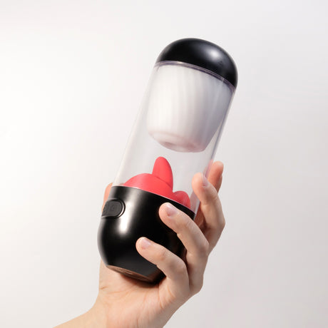 Masturbator Slurpy 2-in-1 abnehmbar Schwarz