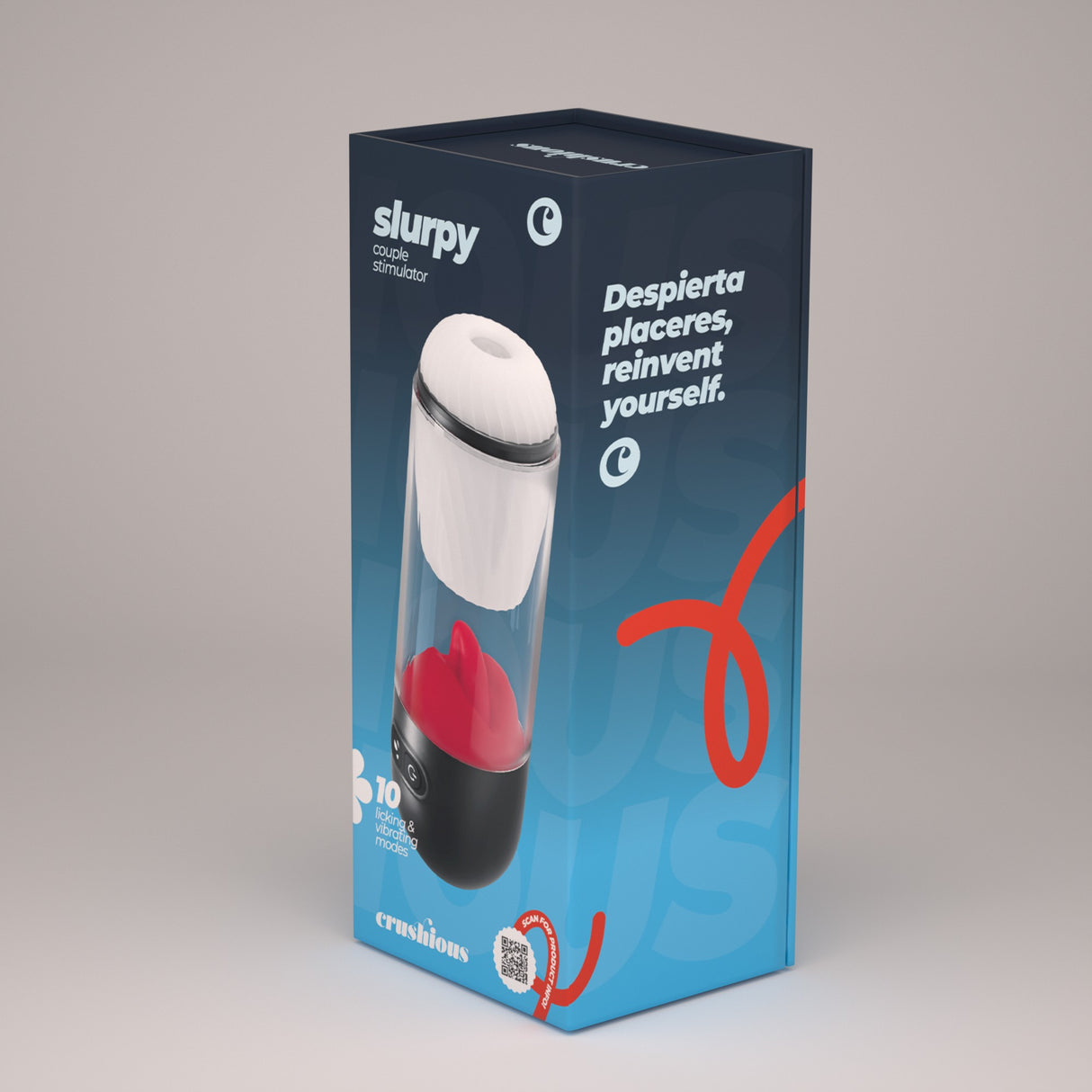 Masturbator Slurpy 2-in-1 abnehmbar Schwarz