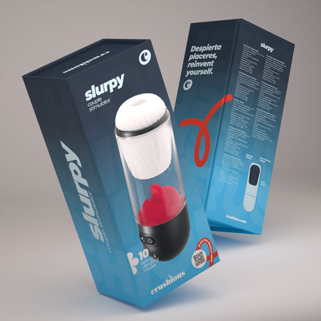 Masturbator Slurpy 2-in-1 abnehmbar Schwarz