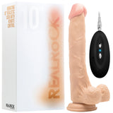 Realistischer Vibrator mit Hoden Weiß 25,5 cm