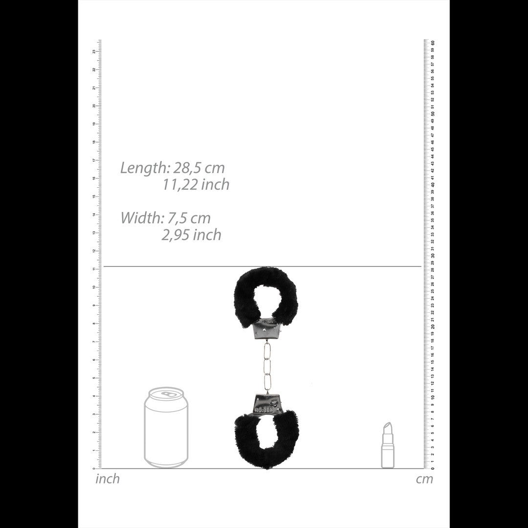 Plüsch-Handschellen Schwarz Modell 2
