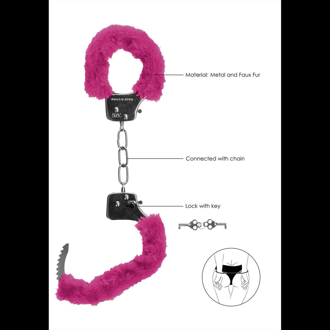 Plüsch-Handschellen Rosa