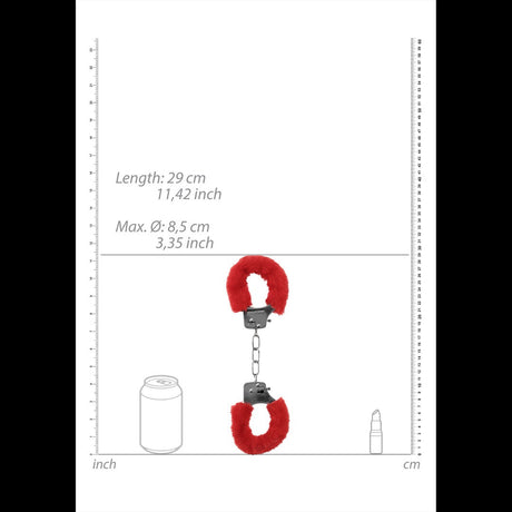 Plüsch-Handschellen Rot