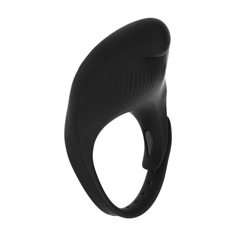 Penisring aus Silikon mit Vibration verstellbar Schwarz