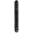 Doppeldildo geädert Schwarz 30,5 cm