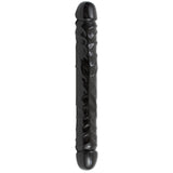 Doppeldildo geädert Schwarz 30,5 cm