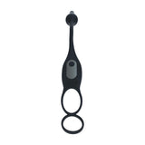 Prostata-Vibrator aus Silikon mit Hodenring Schwarz Modell 2