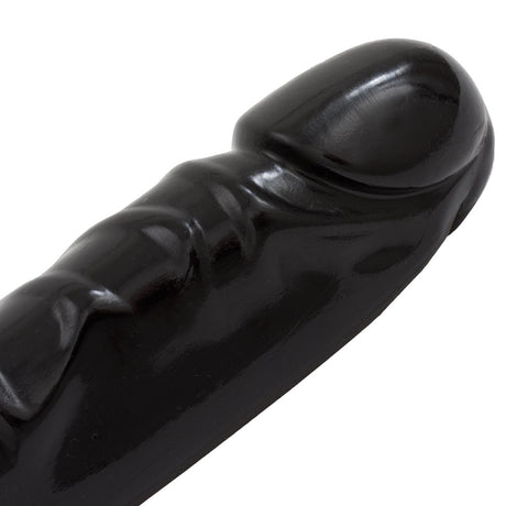 Doppeldildo geädert Schwarz 30,5 cm
