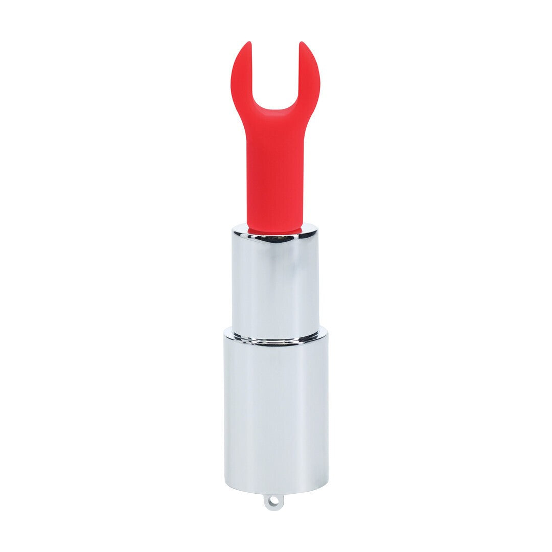 Lippenstift-Vibrator Angel mit 4 Aufsätzen Transparent