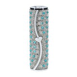 Lippenstift-Vibrator Tiffany mit 4 Aufsätzen Blau