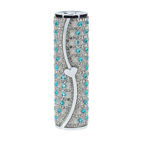 Lippenstift-Vibrator Tiffany mit 4 Aufsätzen Blau
