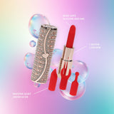 Lippenstift-Vibrator Tiffany mit 4 Aufsätzen Rosa