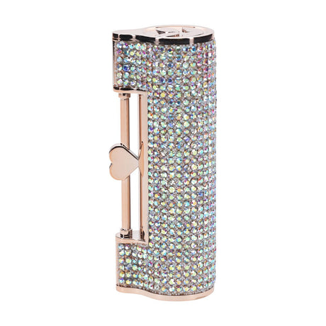Lippenstift-Vibrator Diamond mit 4 Aufsätzen Irisierend