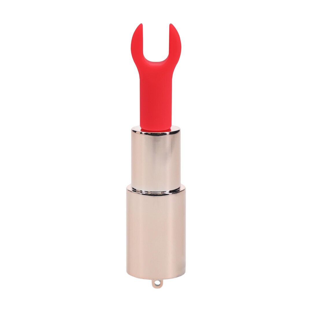 Lippenstift-Vibrator Sparkle mit 4 Aufsätzen Irisierend