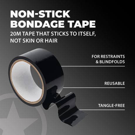 Bondage-Tape aus PVC Schwarz 20 m